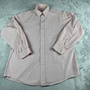Brooks Brother Est. 1818 Button Down Shirt Men 16 34 Large Pink‎ Graph Check